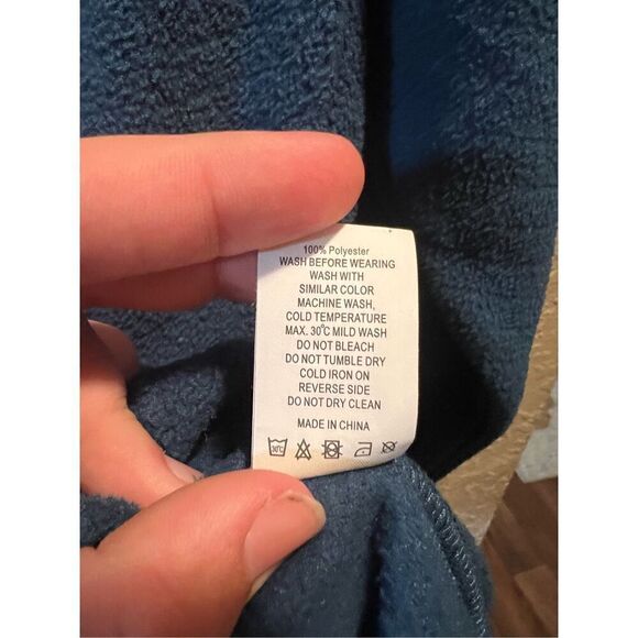 ZYIA Active Wicked Teal Fleece Snap Button Pullover Top Size Large - Picture 10 of 14